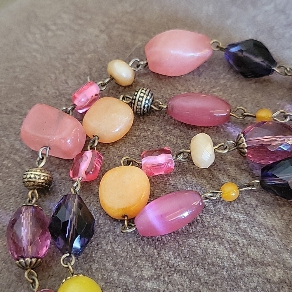 Premier DESIGNS Spring Fever Gemstone Beaded Long Necklace - Picture 4 of 9